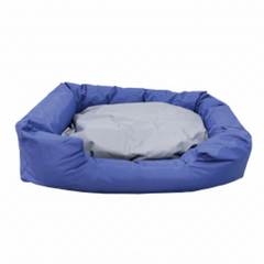 NutraPet L-86CM W-65CM H-19CM LOUNGER BED NAVY & GREY L