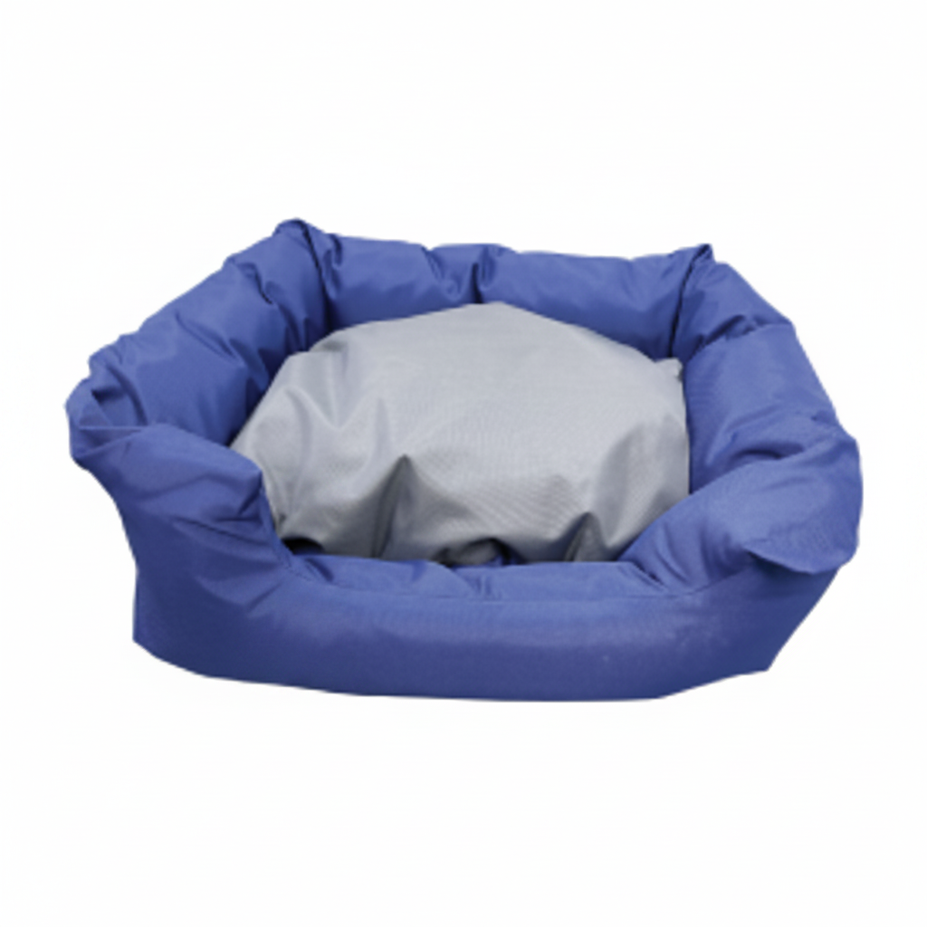 NutraPet L-56CM W-44CM H-14CM LOUNGER BED NAVY & GREY S