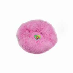 Grizzly Velor Plush Round Bed Pink Large - 71 x 20cm