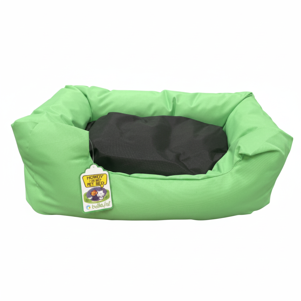 NUTRAPET L-56CM W-44CM H-14CM LOUNGER BED GREEN & BLACK S