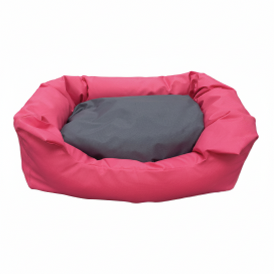 NutraPet L-56CM W-44CM H-14CM LOUNGER BED PINK & GREY S