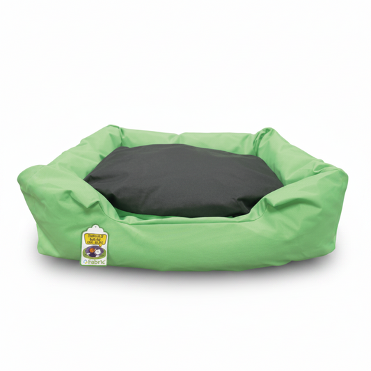 NutraPet L-75CM W-59CM H-17CM LOUNGER BED GREEN & BLACK M