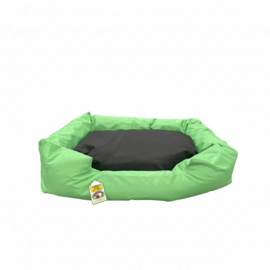 NutraPet L-86CM W-65CM H-19CM LOUNGER BED GREEN & BLACK L