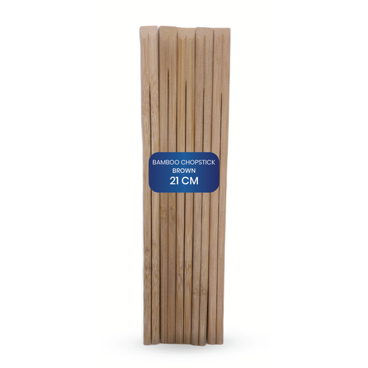 Bamboo Chopsticks Brown – 21cm | Eco-Friendly Disposable Cutlery