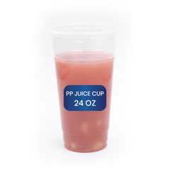 PP Juice Cups – 16oz & 24oz (95mm Diameter) | Clear Plastic Beverage Cups | 1000pcs