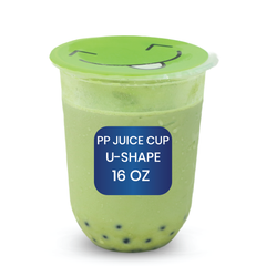 PP Juice Cups U-Shape – 16oz & 24oz (95mm) | Clear, Leak-Proof & Recyclable Cups