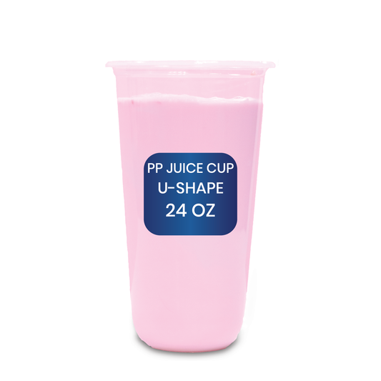 PP Juice Cups U-Shape – 16oz & 24oz (95mm) | Clear, Leak-Proof & Recyclable Cups