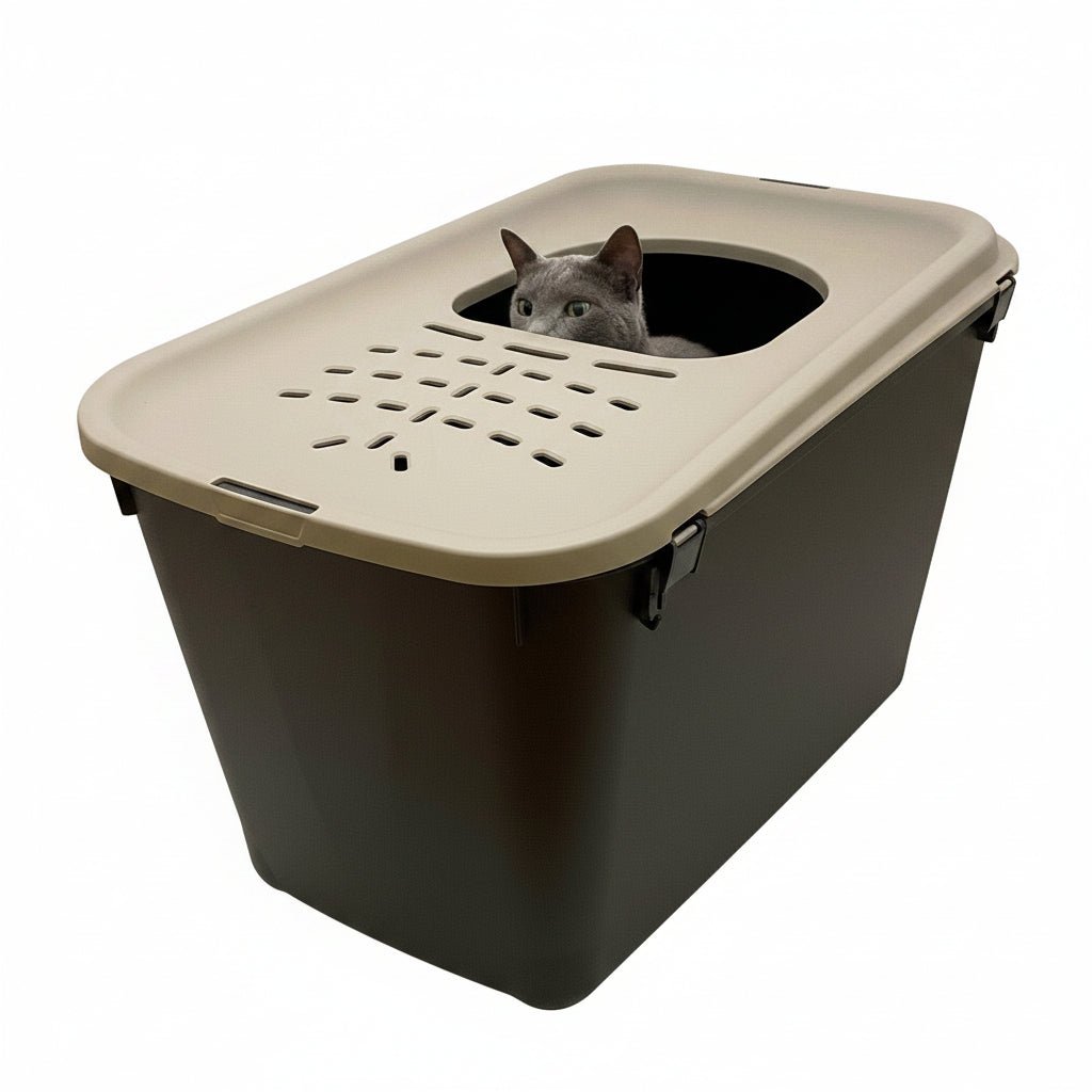 MICIA litter box for cats, Hop-In type with top entry (58x38x40cm) - SNH Packing