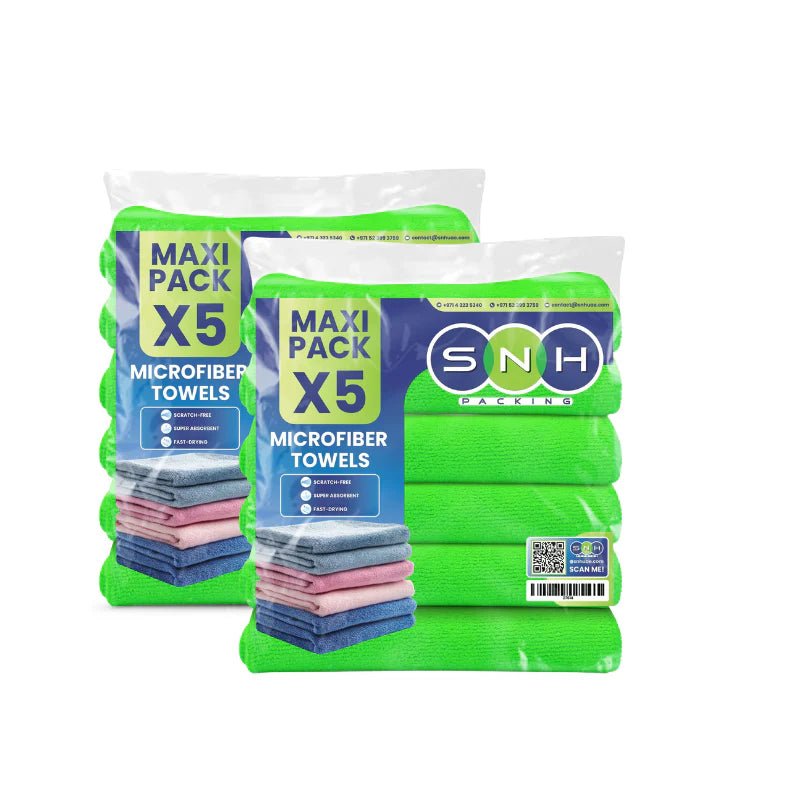 Microfiber Cleaning Cloth – 5 PCS PKT | 40x40 cm - SNH Packing