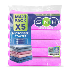 Microfiber Cleaning Cloth – 5 PCS PKT | 40x40 cm - SNH Packing