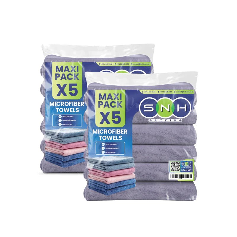 Microfiber Cleaning Cloth – 5 PCS PKT | 40x40 cm - SNH Packing