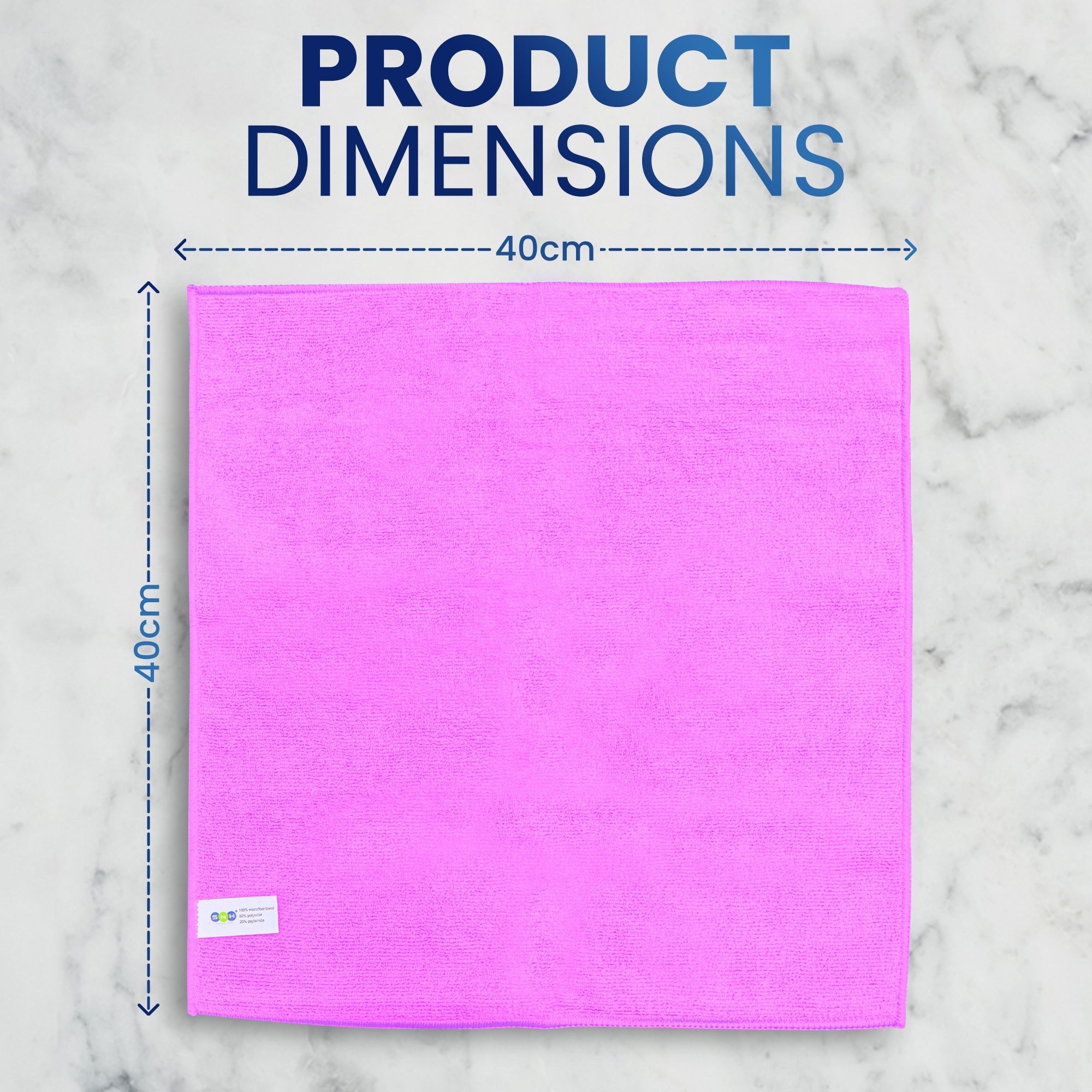 Microfiber Cleaning Cloth – 5 PCS PKT | 40x40 cm - SNH Packing