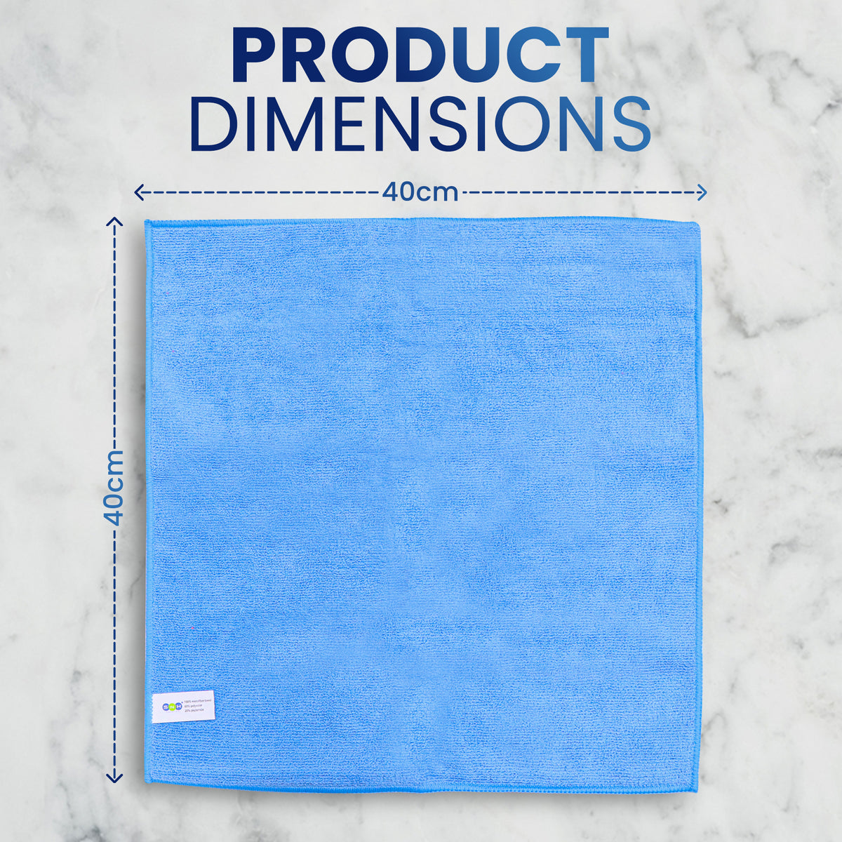 Microfiber Cleaning Cloth Pack – 40x40cm | Blue, Red, Pink, Grey, Green & Mix Color | 5pcs Pack