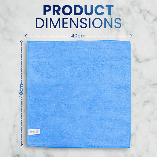 Microfiber Cleaning Cloth Pack – 40x40cm | Blue, Red, Pink, Grey, Green & Mix Color | 5pcs Pack