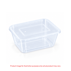 Microwavable Rectangular Containers Clear Lid 500ml to 1500ml - SNH Packing