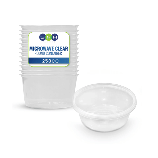Microwave Round Containers with Lids 225CC to 525CC - SNH Packing