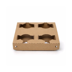 Mighty Drink Tray E Flute Brown 197x174x37mm Beverage Tray - SNH Packing