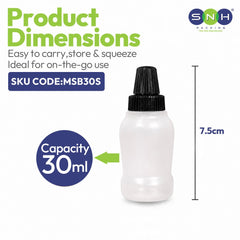 Mini Squeeze Bottles HDPE 30ML with Twist Cap - SNH Packing