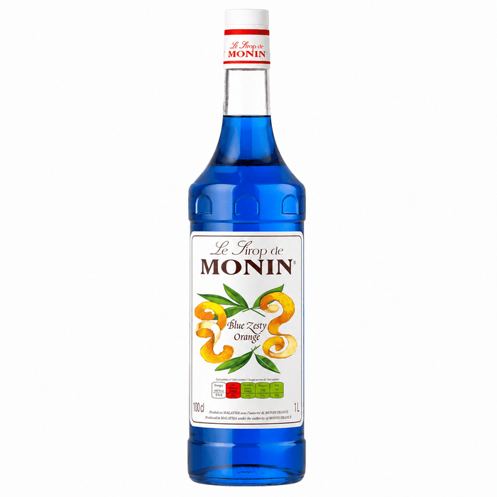 Monin Blue Lagoon Zesty Orange Syrup 1L Citrus Flavour Beverage Syrup
