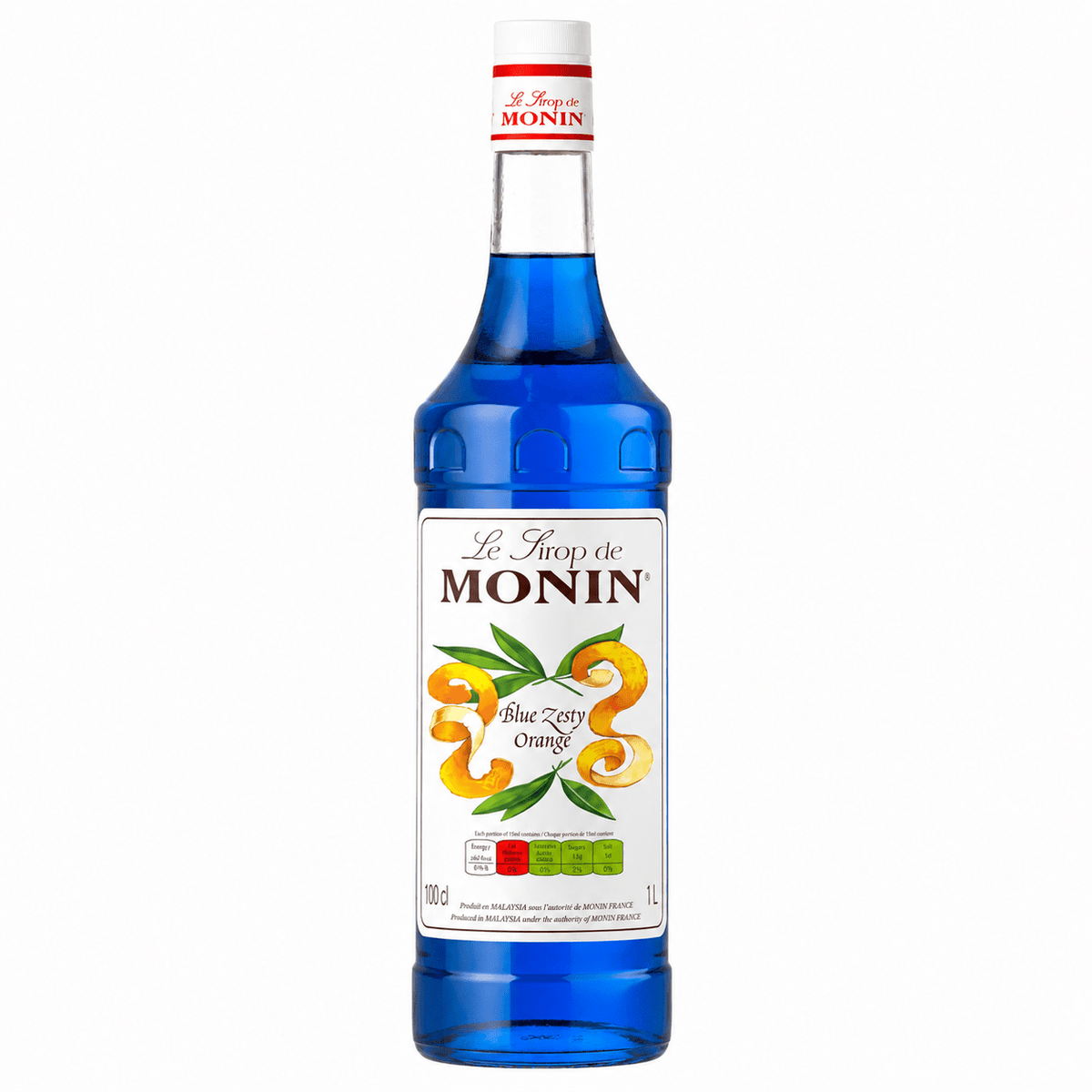 Monin Blue Lagoon Zesty Orange Syrup 1L Citrus Flavour Beverage Syrup - SNH Packing