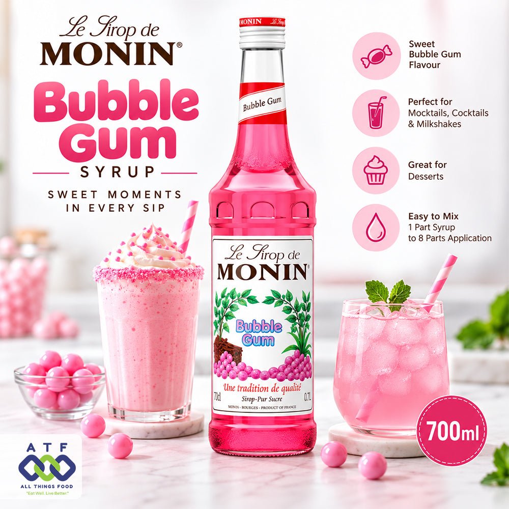 Monin Bubble Gum Syrup 700ml for Mocktails - SNH Packing