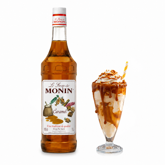 Monin Caramel Syrup Rich Flavour Bottle 1L