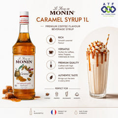 Monin Caramel Syrup 1L Premium Coffee Flavour Beverage Syrup - SNH Packing