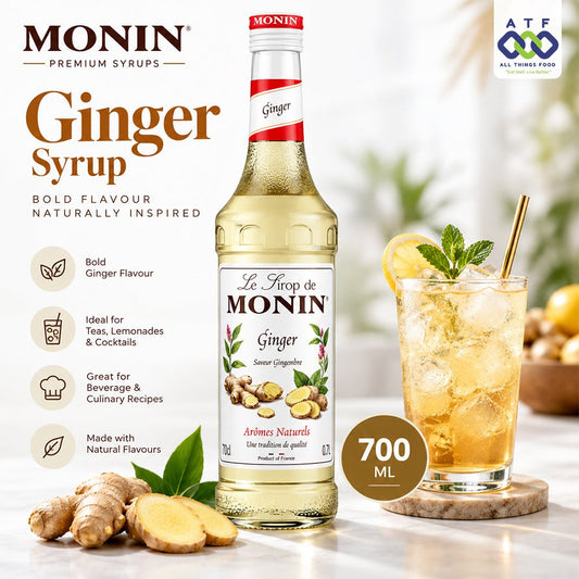 Monin Ginger Syrup 700ML Premium Spiced Beverage Syrup - SNH Packing