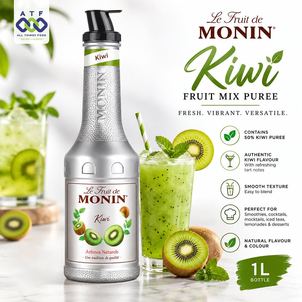 Monin Kiwi Fruit Mix Puree 1L Premium Fruit Puree - SNH Packing