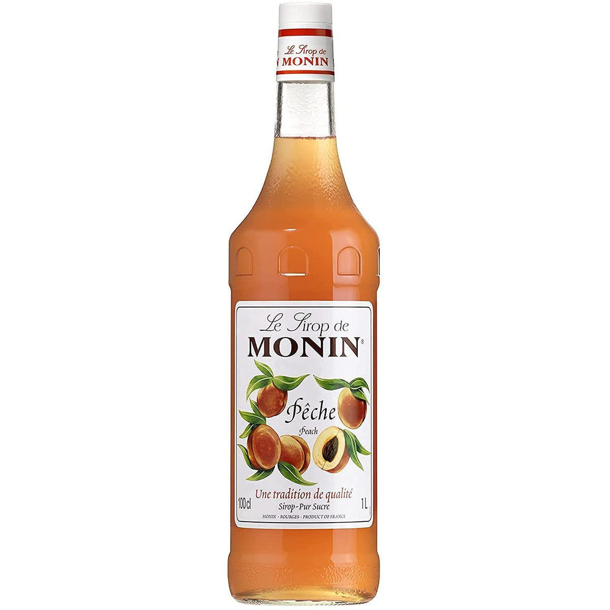 Monin Peach Syrup Sweet Juicy Fruit Flavour 1L