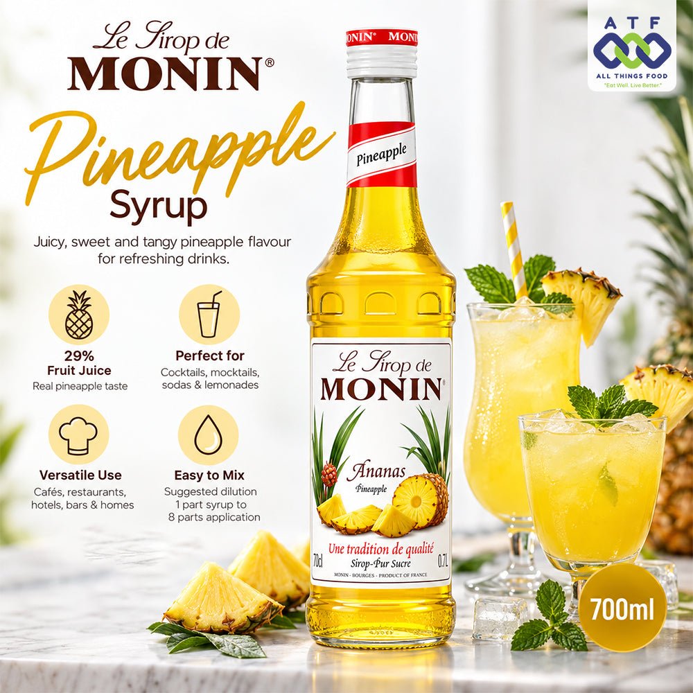 Monin Pineapple Syrup 700ml for Cocktails and Lemonades - SNH Packing