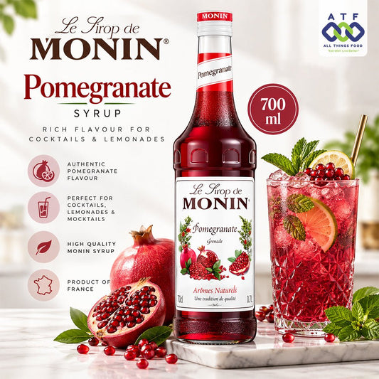 Monin Pomegranate Syrup 700ml for Cocktails and Lemonades - SNH Packing
