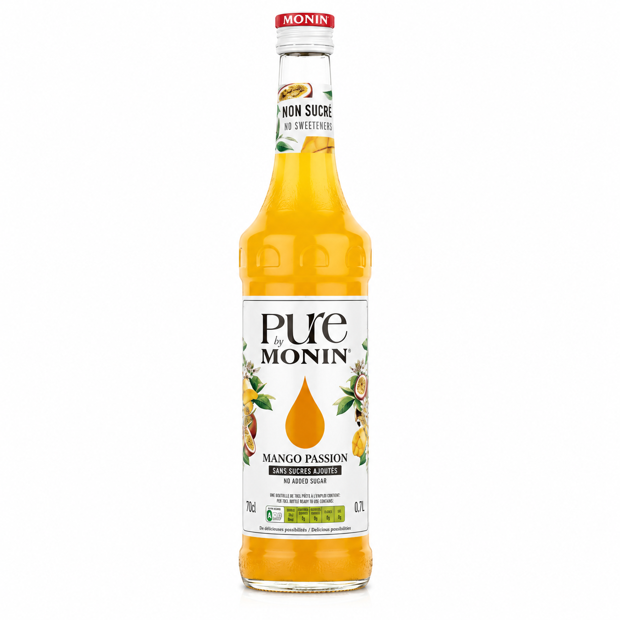 Monin Pure Mango Passion Concentrate No Added Sugar 700ml