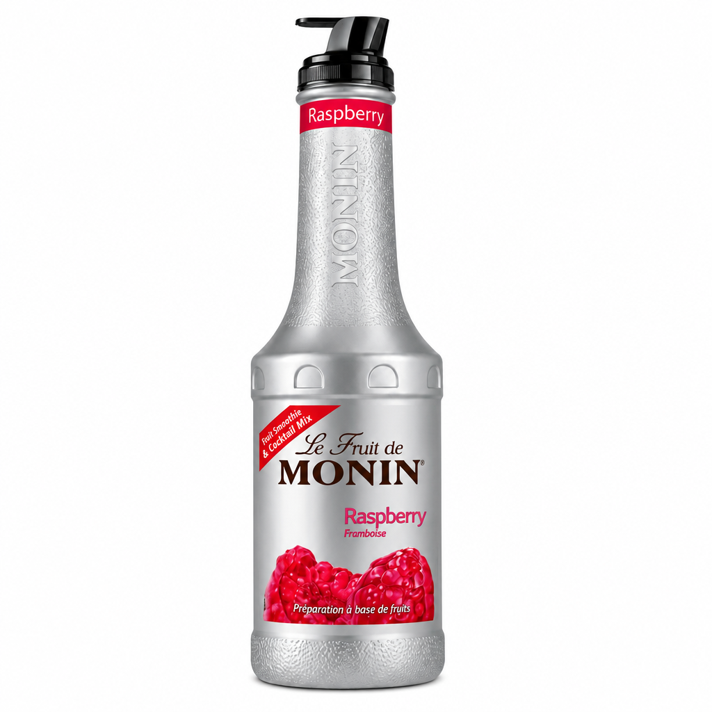 Monin Raspberry Fruit Mix Puree 1L Premium Berry Fruit Puree - SNH Packing