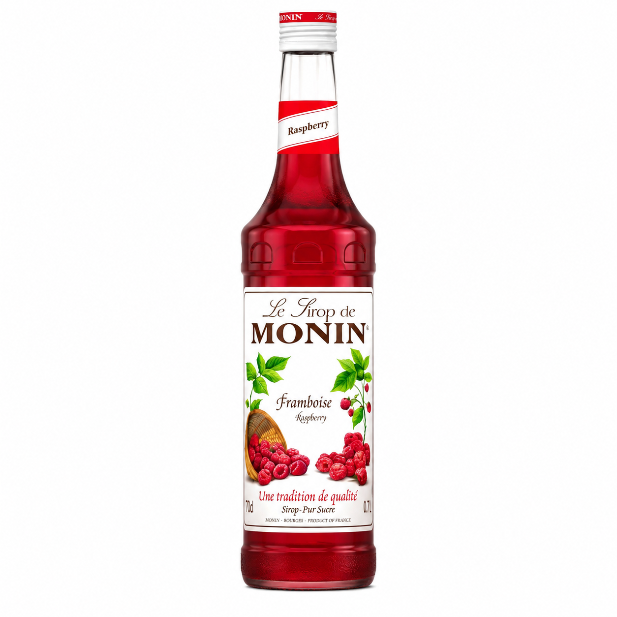 Monin Raspberry Syrup Sweet Tart Berry Flavour 700ML