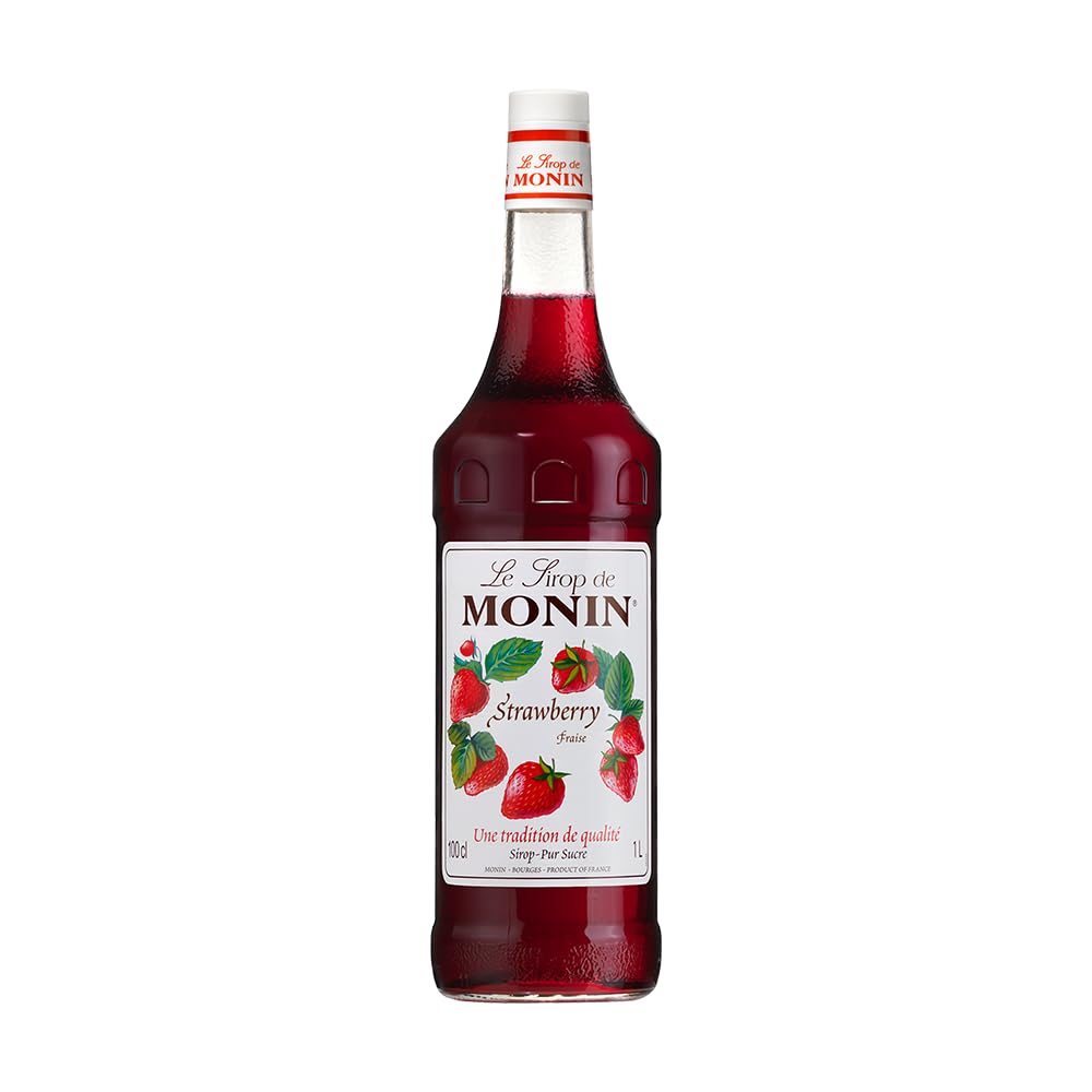 Monin Strawberry Syrup Sweet Fruit Flavour 1L