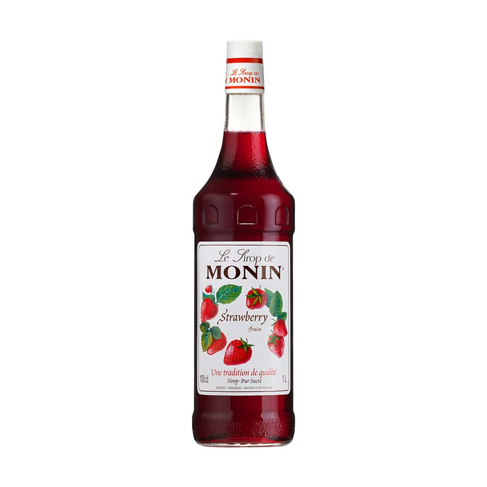 Monin Strawberry Syrup 1L Premium Fruit Flavour Beverage Syrup