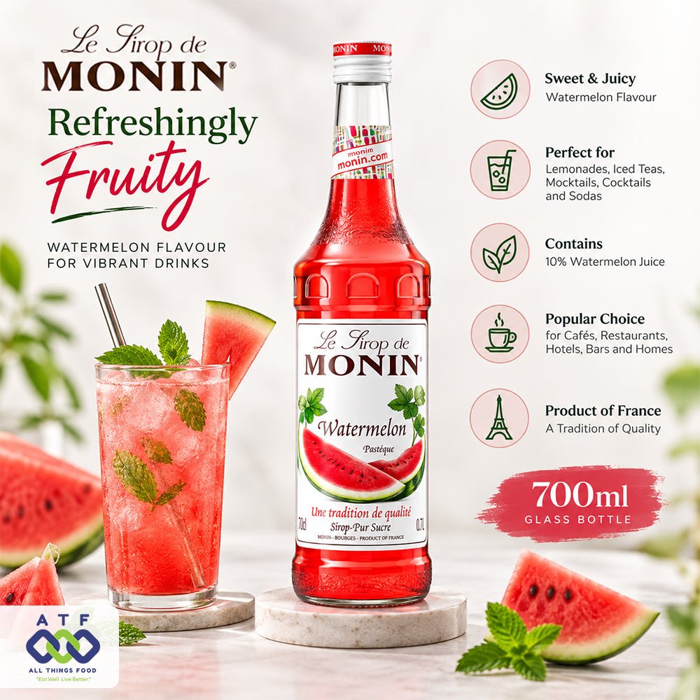 Monin Watermelon Syrup 700ml for Lemonades and Cocktails - SNH Packing