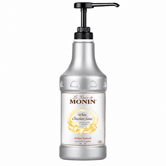 Monin White Chocolate Sauce 1.89L for Coffee and Desserts - SNH Packing