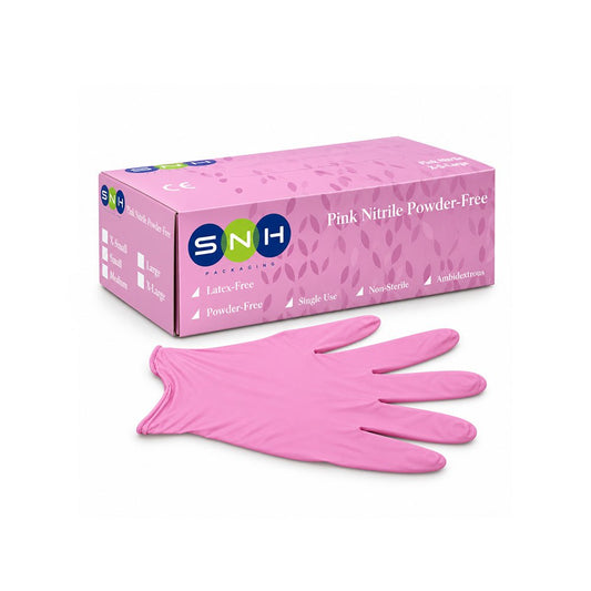 Pink Nitrile Gloves 100 Pcs x 10 Pkt 
