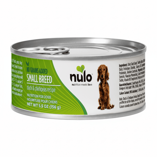 Nulo Small Breed Dog Grain-Free Duck & Chickpeas 5.5 oz Can - SNH Packing