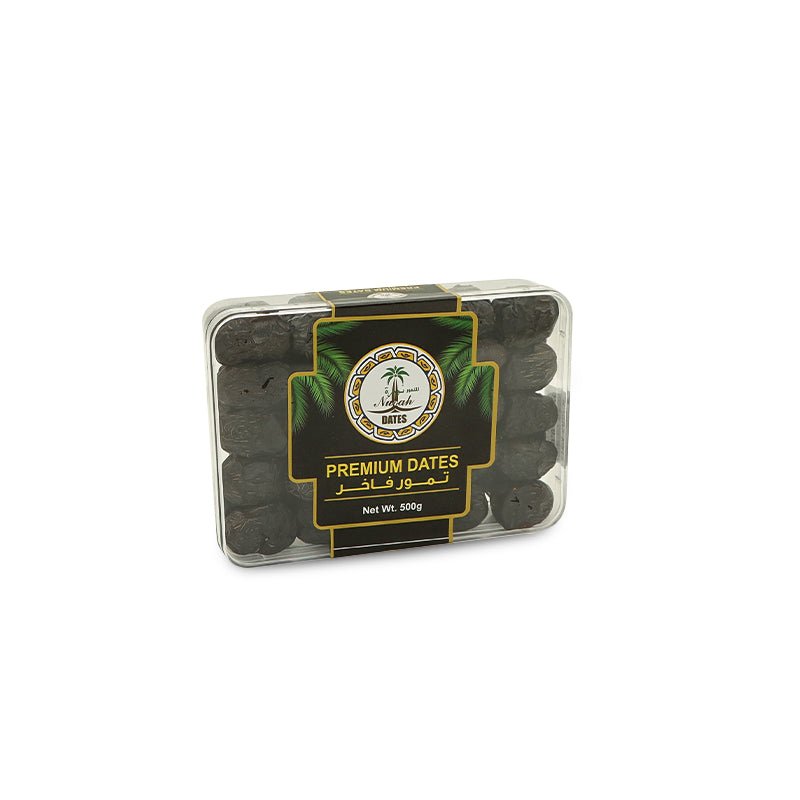 NURAH PREMIUM AJWA DATES 500GM - SNH Packing