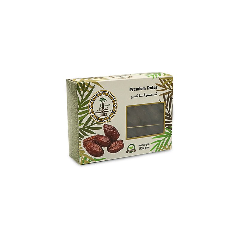 NURAH PREMIUM MEDJOUL DATES GIFT PACK 500GM - SNHÂ Packing