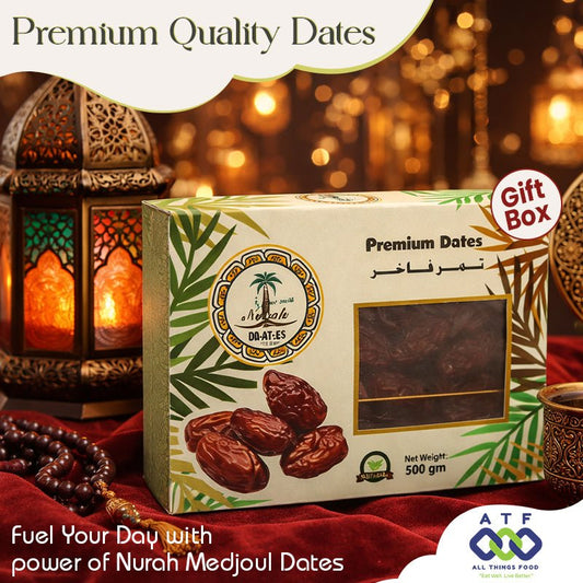 NURAH PREMIUM MEDJOUL DATES GIFT PACK 500GM - SNH Packing