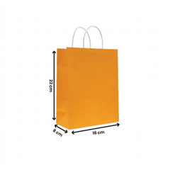Orange Paper Bags with Twisted Handle | Kraft Shopping Bags - SNH Packing