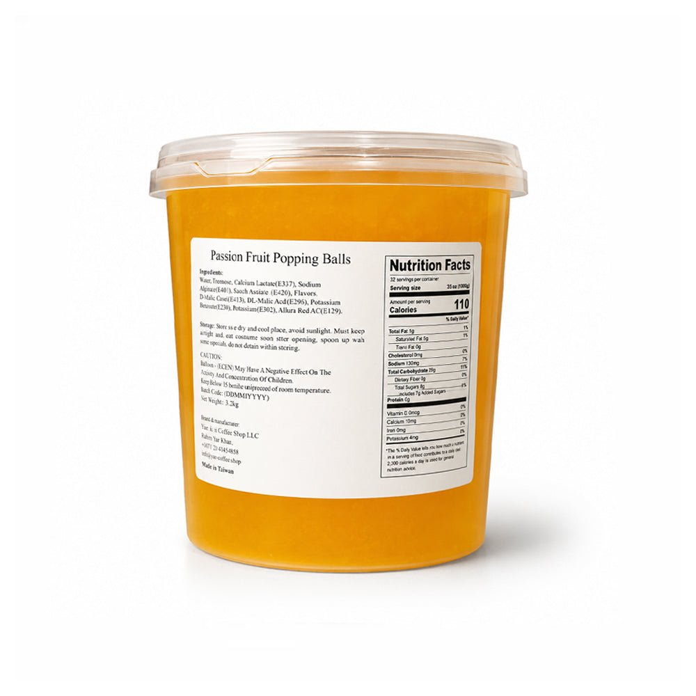 Original Passion Fruit Popping Boba 3KG | Boba by ATF - SNH Packing