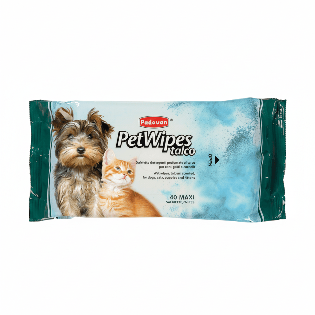 Padovan Pet Wipes Talc (40 Wipes) - SNH Packing