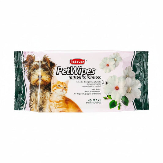 Padovan Pet Wipes White Musk (40 Wipes) - SNH Packing