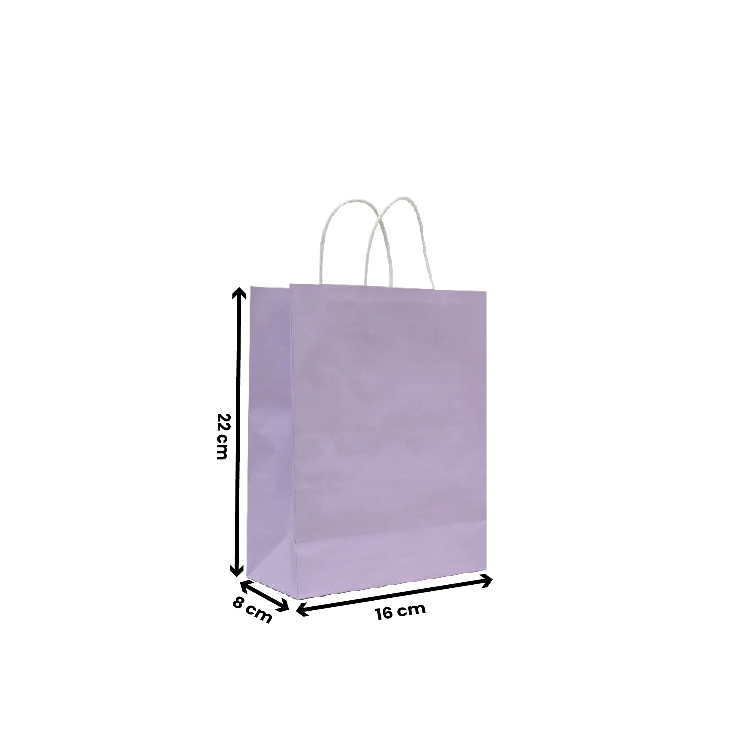 Purple Twisted Handle Paper Bags | Multiple Sizes | Eco-Friendly & Durable