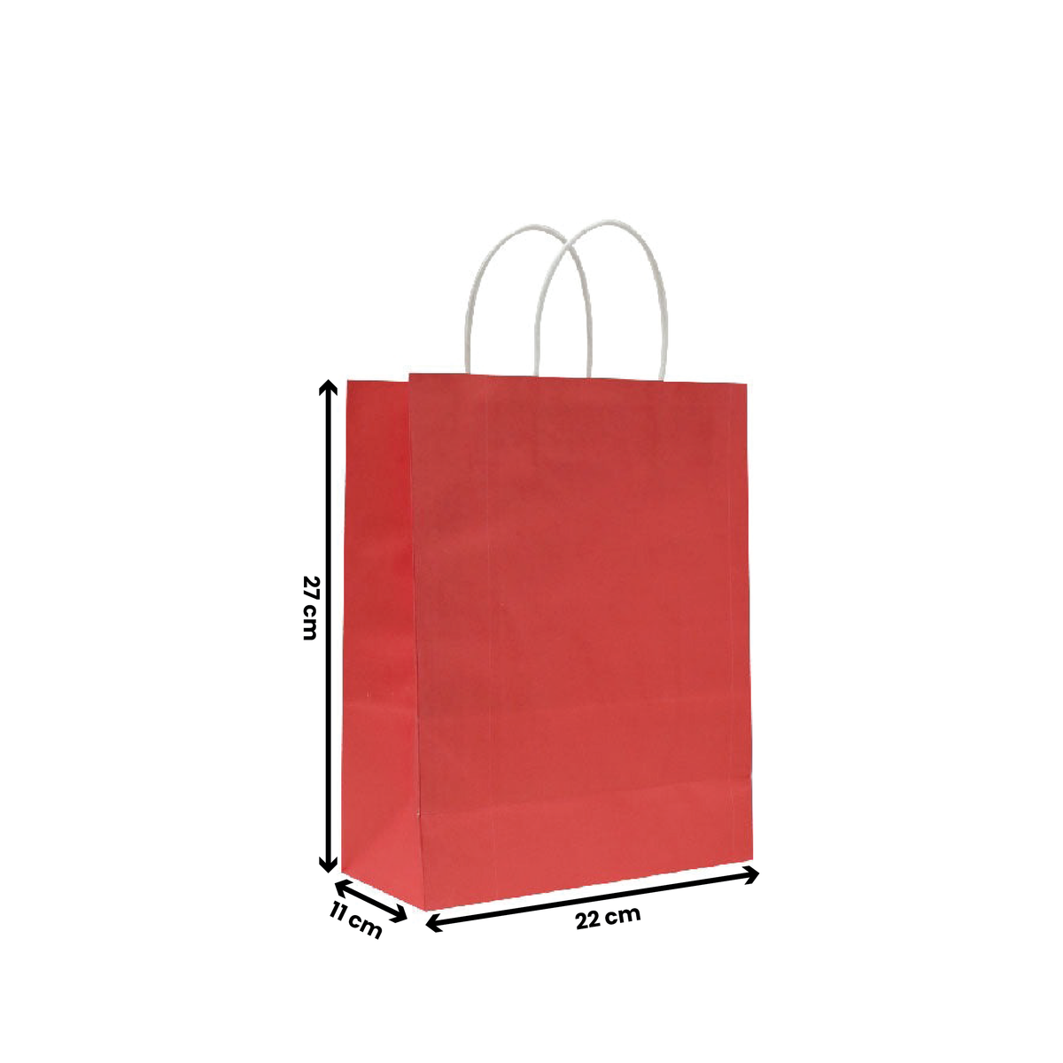 Red Twisted Handle Paper Bags – Multiple Sizes | Disposable Shopping & Gift Bags